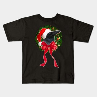 CHRISTMAS WREATH RAVEN!:) Kids T-Shirt